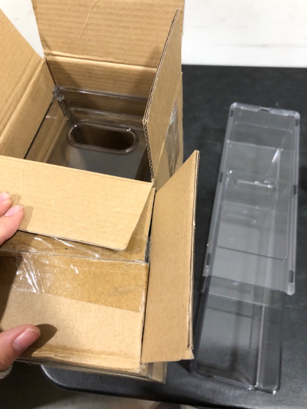 Photo 1 of 2 Pack Refrigerator Organizer Bins with Pull-out Drawer, Stackable Fridge Drawer Organizer Set with Handle, BPA-free Drawable Clear Storage Cases for Freezer, Cabinet, Kitchen, Pantry Organization