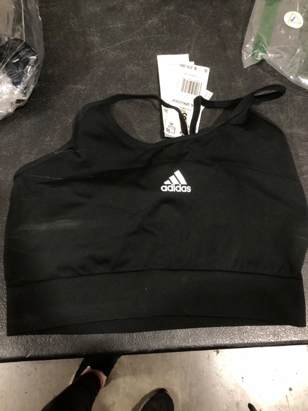 Photo 2 of adidas Women's Seamless Crop Top Small Black/White