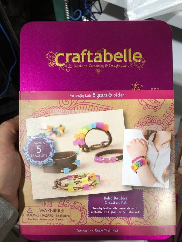 Photo 2 of Craftabelle – Boho Baubles Creation Kit – Bracelet Making Kit – 101pc Jewelry Set with Beads – DIY Jewelry Kits for Kids Aged 8 Years +