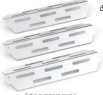 Photo 1 of  Stainless Steel Heat Shield Plate Fits for Weber Genesis II Series(2017) Gas Grills (Set of 3/12.48" x 4.23")