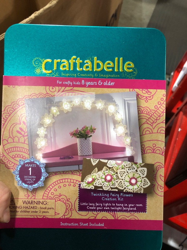 Photo 2 of Craftabelle – Twinkling Fairy Flowers Creation Kit – DIY Twinkle Lights for Bedroom – 106pc String Light Set with Accessories – DIY Arts & Crafts for Kids Aged 8 Years +