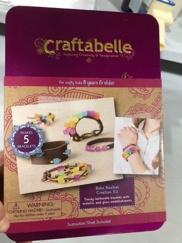 Photo 2 of Craftabelle – Boho Baubles Creation Kit – Bracelet Making Kit – 101pc Jewelry Set with Beads – DIY Jewelry Kits for Kids Aged 8 Years 