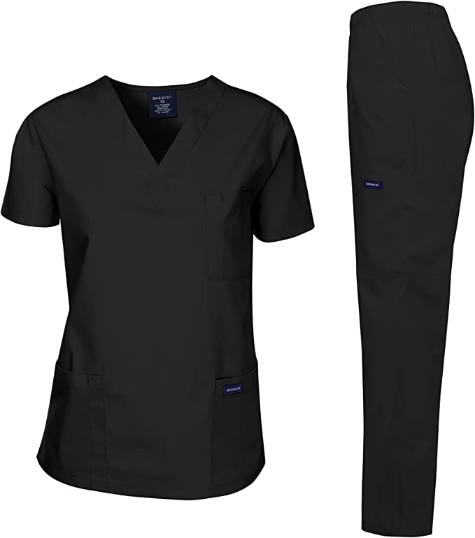 Photo 1 of Dagacci Scrubs Medical Uniform Women and Man Scrubs Set Medical Scrubs Top and Pants SIZE S