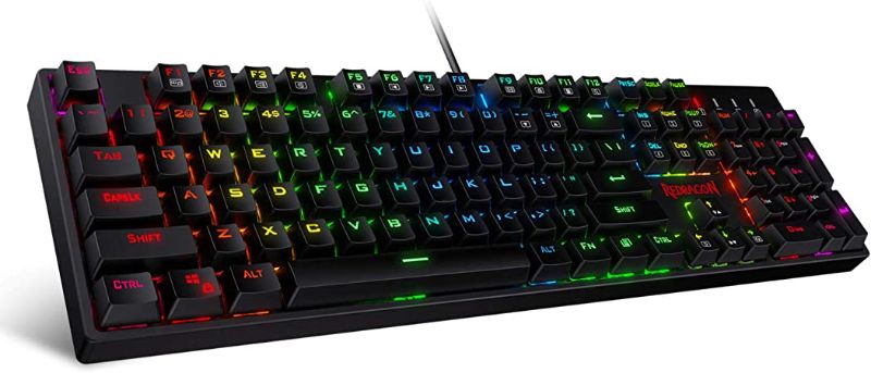 Photo 1 of Redragon K582 SURARA RGB LED Backlit Mechanical Gaming Keyboard with 104 Keys-Linear and Quiet-Red Switches