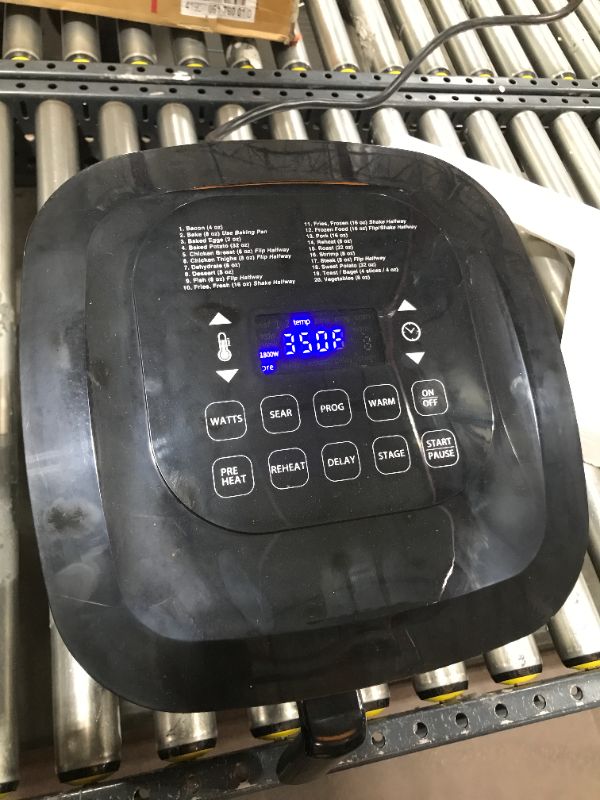 Photo 1 of Brio 7.25 qt. Black Digital Air Fryer with Riser