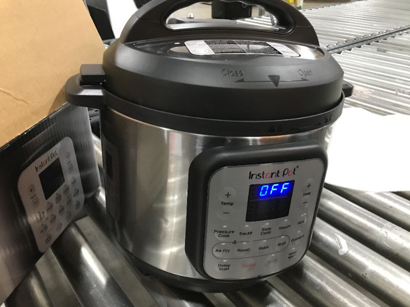 Photo 2 of Instant Pot Duo Crisp 9-in-1 Electric Pressure Cooker and Air Fryer Combo with Stainless Steel Pot, Pressure Cook, Slow Cook, Air Fry, Roast, Steam, Sauté, Bake, Broil and Keep Warm 6QT Crisp