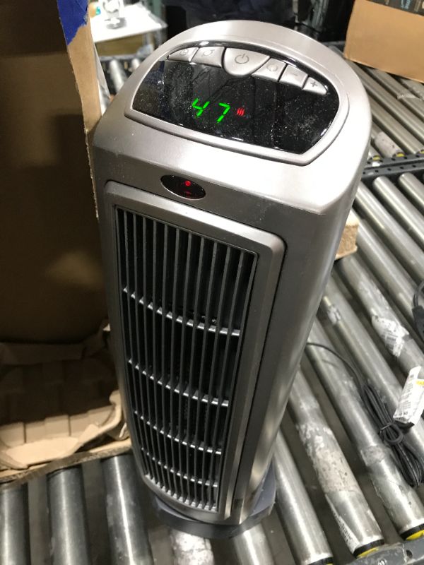 Photo 2 of Lasko 1500W Digital Ceramic Space Heater with Remote, 755320, Silver