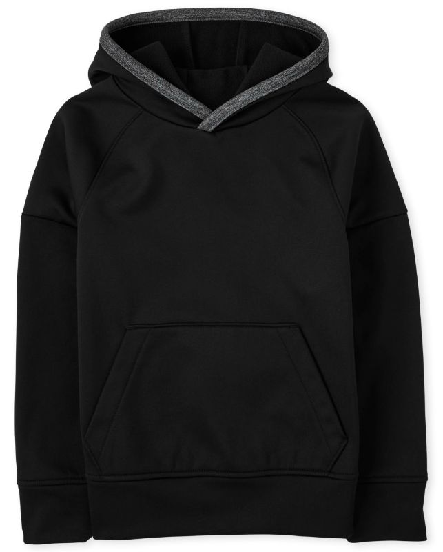 Photo 1 of Boys Performance Hoodie, SIZE L, BLACK