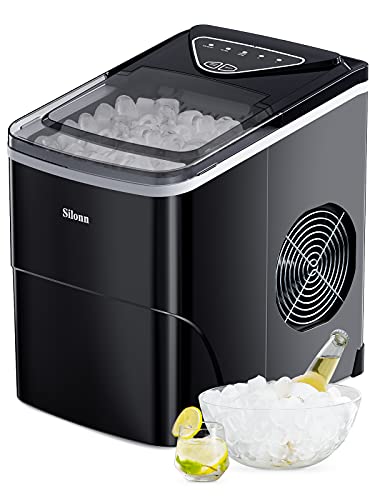 Photo 1 of Silonn Ice Makers Countertop, 9 Cubes Ready in 6 Mins, 26lbs in 24Hrs, Self-Cleaning Ice Machine with Ice Scoop and Basket