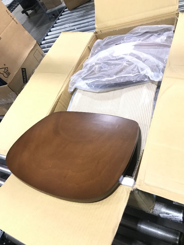Photo 1 of Baxton Studio Katya Mid-Century Modern Walnut Brown Finished Wood 2-Piece Dining Chair Set
