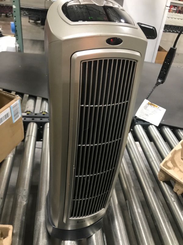 Photo 1 of Lasko 1500W Digital Ceramic Space Heater with Remote, 755320, Silver