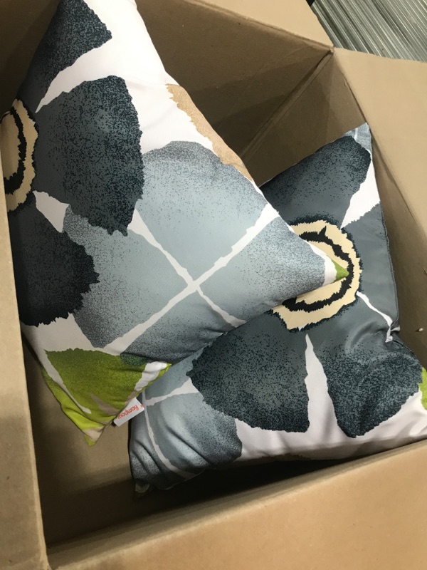Photo 1 of 2 PACK Modway Outdoor Indoor All Weather Patio Throw Pillow in Botanical
