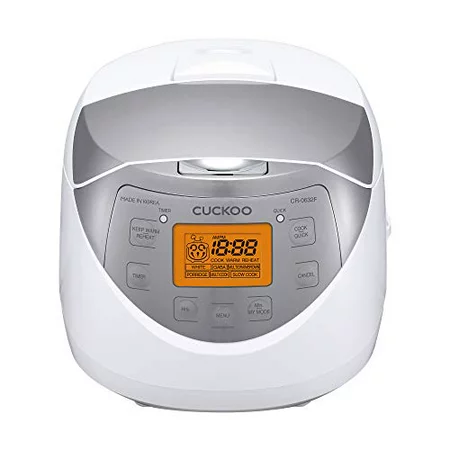 Photo 1 of CUCKOO CR-0632F | 6-Cup (Uncooked) Micom Rice Cooker | 9 Menu Options, Nonstick Inner Pot, Made in Korea | White/Grey
