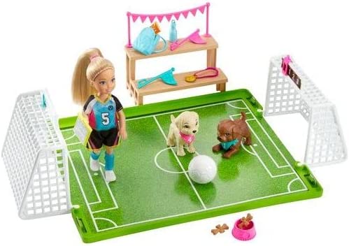 Photo 1 of Barbie Dreamhouse Adventures 6-inch Chelsea Doll with Soccer Playset and Accessories
