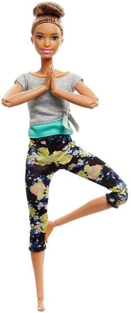 Photo 1 of Barbie Made to Move Dolls with 22 Joints and Yoga Clothes, Floral, Blue
