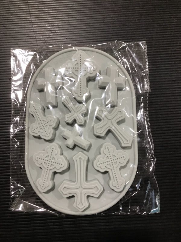 Photo 2 of 2 PCS JeVenis Baptism Cake Decorations Large Size Cross Cupcake Mold Cross Mold Baptism Cakepop Mold for Baptism Party Supplies Baby Shower Wedding Party