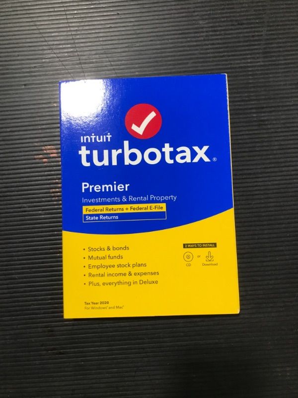 Photo 2 of [Old Version] TurboTax Premier 2020 Desktop Tax Software, Federal and State Returns + Federal E-file [Amazon Exclusive] [PC/Mac Disc]