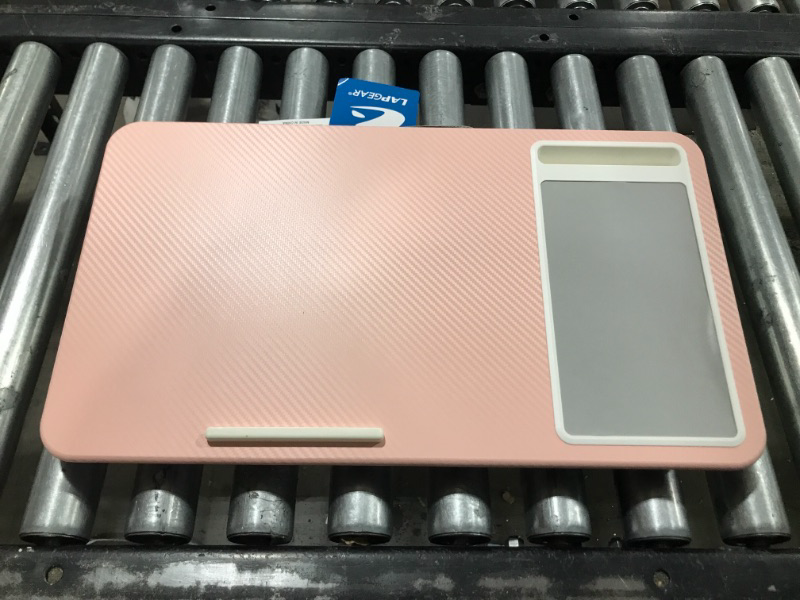 Photo 2 of LapGear Home Office Lap Desk with Device Ledge, Mouse Pad, and Phone Holder - Blush Pink - Fits up to 15.6 Inch Laptops - Style No. 91584 Blush Pink Right-Handed