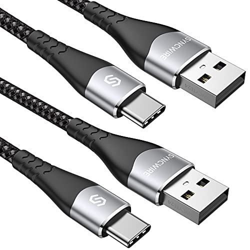 Photo 1 of Syncwire USB Type C Cable 3A Fast Charging [2-Pack, 6.6ft] USB-A to USB-C Charging Cord Nylon USB C Charger Cable Compatible with Samsung Galaxy S10+ S9 S8 Note 10 9 8, A51 A11,PS5 Controller (Black) ( FACTORY CLOSED) 
