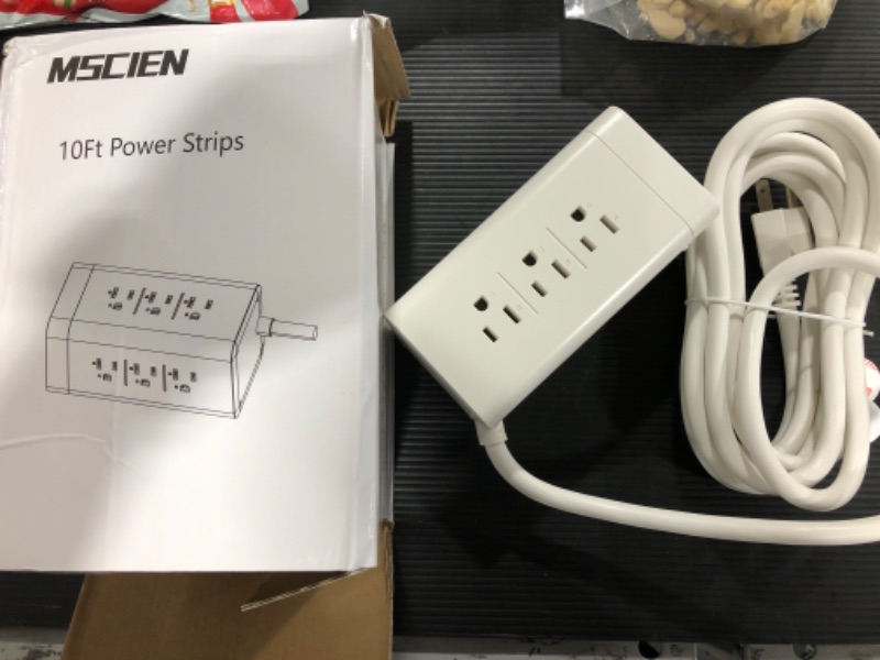 Photo 2 of Power Strip Surge Protector with USB, Mscien 10 ft Extension Cord, Overload Surge Protection with 9 Outlets and 3 USB Ports, Wall Mount Charging Station for Home Office, 900 Joules, ETL Listed https://a.co/d/i8sYouW