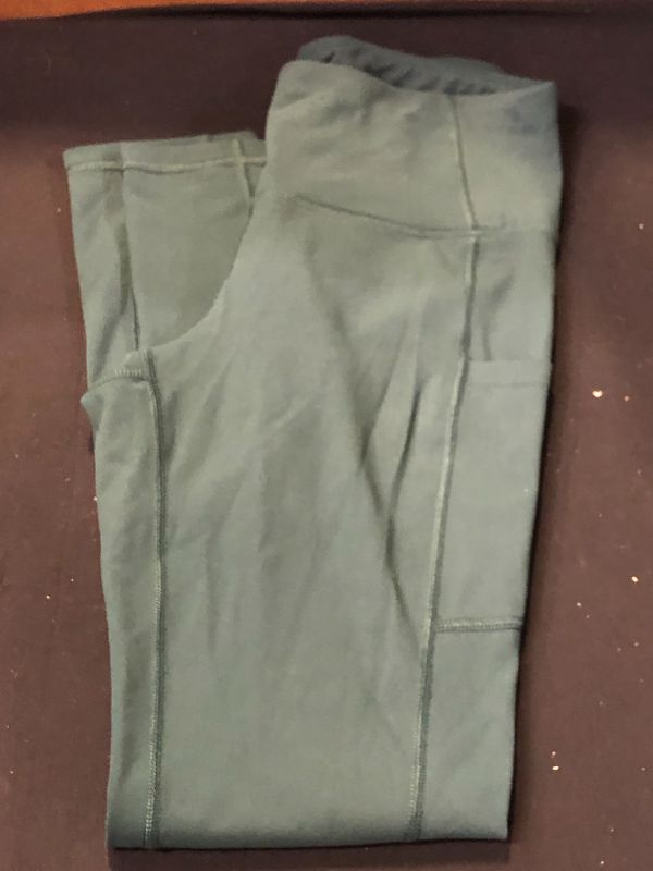 Photo 3 of Ewedoos Women's Yoga Pants with Pockets - Leggings with Pockets, High Waist Tummy Control Non See-Through Workout Pants Dark Green X-Small