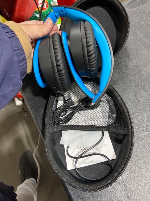 Photo 1 of Bluetooth Headphones Wireless,TUINYO Over Ear Stereo Wireless Headset 40H Playtime with deep bass, Soft Memory-Protein Earmuffs, Built-in Mic Wired Mode PC/Cell Phones/TV-Black/Blue …