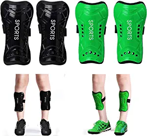 Photo 1 of Youth Soccer Shin Guards for Kids Shin Pads and Shin Guard Sleeves Child Calf Protective Gear Protective Soccer Equipment for Boys Girls Toddler Teenagers 3-15 Years Old 