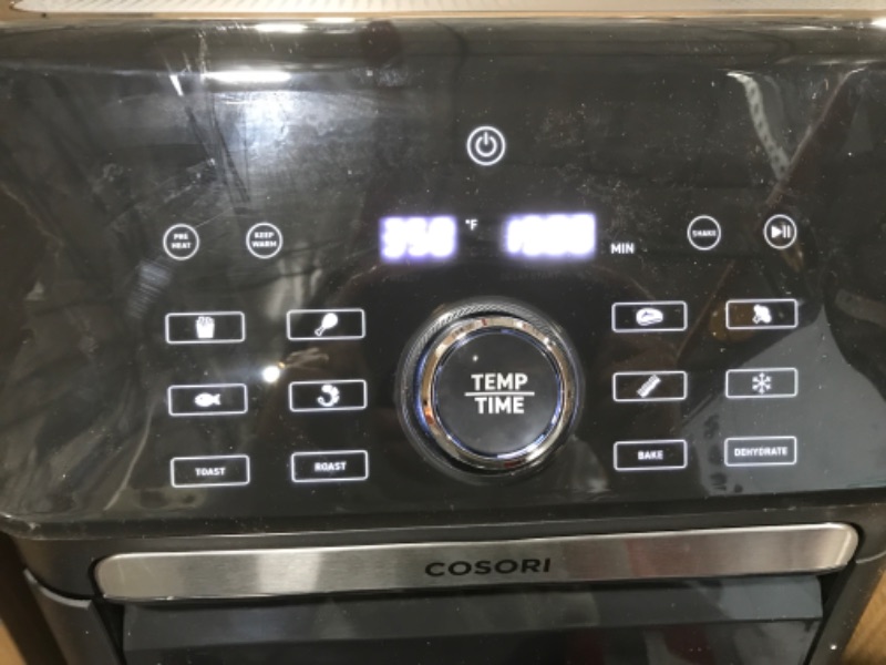 Photo 1 of COSORI Air Fryer Toaster Oven Combo, 10 Qt Family Size 14-in-1 Functions (1000+ APP Recipes), Dishwasher-Safe Accessories with Roast Tray and Dehydrate Racks, Black Oven **MISSING ALL  ACCESSORIES!!!! 