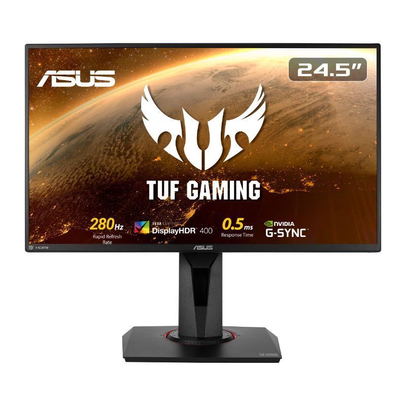 Photo 1 of ASUS VS247H-P 23.6" FULL HD 1920X1080 2MS HDMI DVI VGA MONITOR, BLACK **MISSING ACCESSORIES NEEDED FOR STAND!!!**