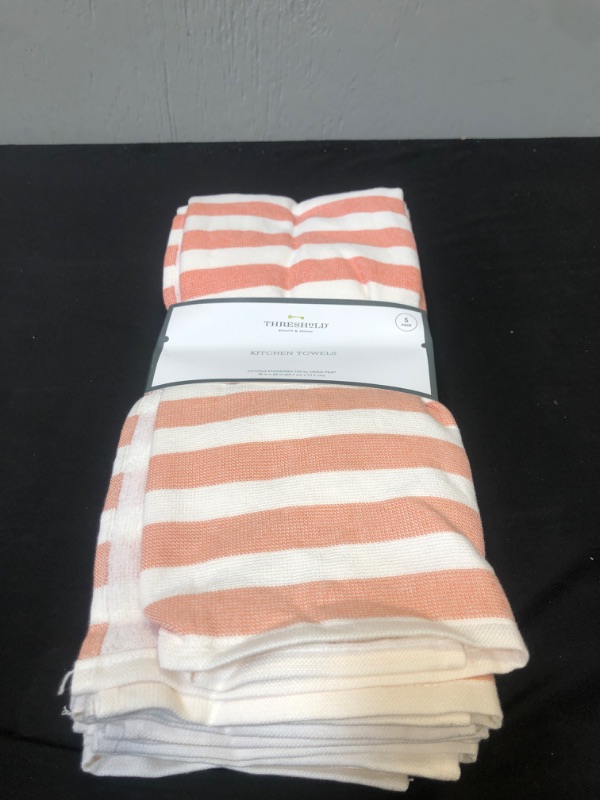 Photo 2 of 5pk Cotton Striped Terry Kitchen Towels - Threshold™

