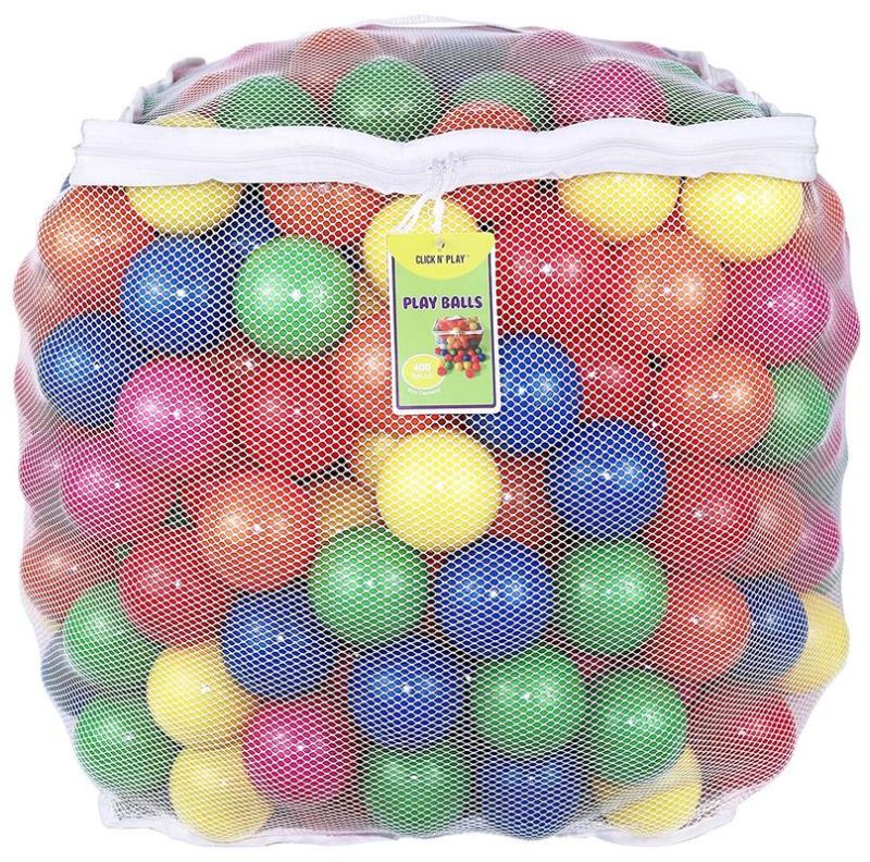 Photo 1 of Click N Play Ball Pit Balls Pack of 400 | Phthalate Free & BPA Free | Crush Proof Plastic Balls for Ball Pit | 6 Bright Colors