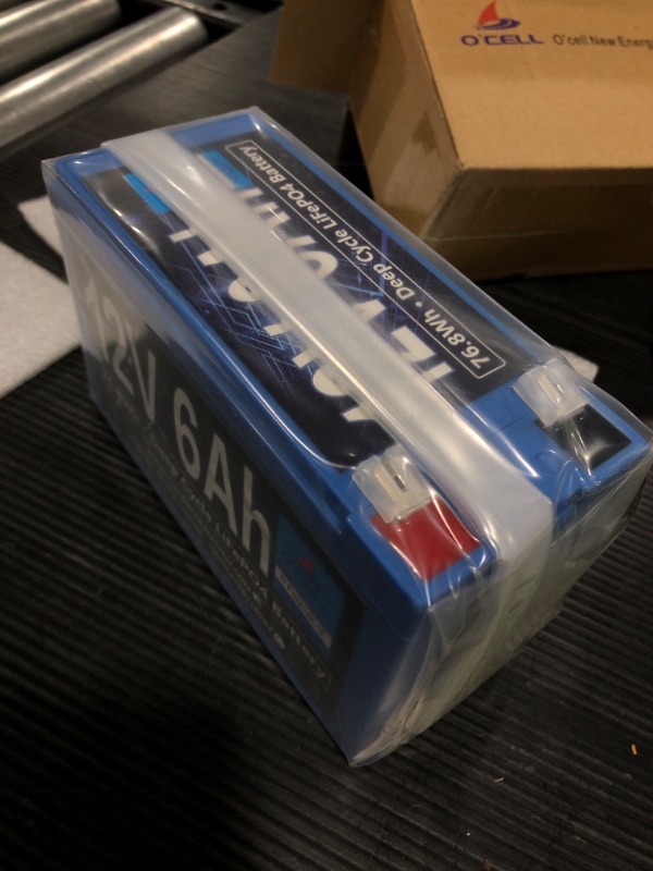 Photo 1 of 12V 6Ah Lithium Iron Phosphate Battery, Rechargeable LiFePo4 Battery with 10 Years Lifetime, Low Self-Discharge for Kid Scooters, Security Alarm, Power Wheel, Fish Finder, Emergency Lighting
