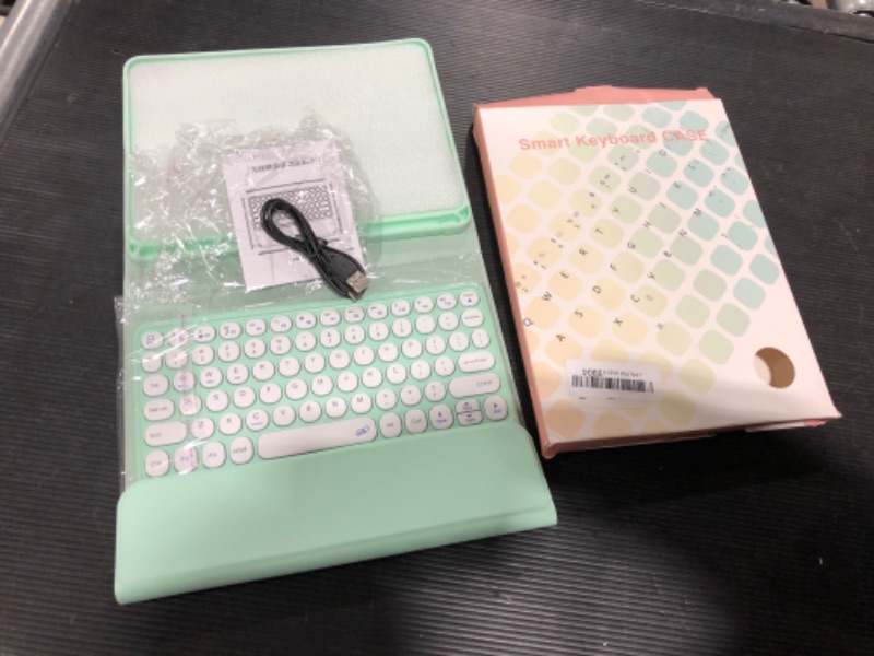 Photo 2 of Keyboard Case for iPad Air 5 2022/Air 4 2020-Touchpad Detachable Keyboard with Pencil Holder -Slim Leather Folio Smart Cover for iPad Air 5th/4th 10.9 inch, Mint Green iPad Air 5/Air 4 ?10.9 inch? Mint Green