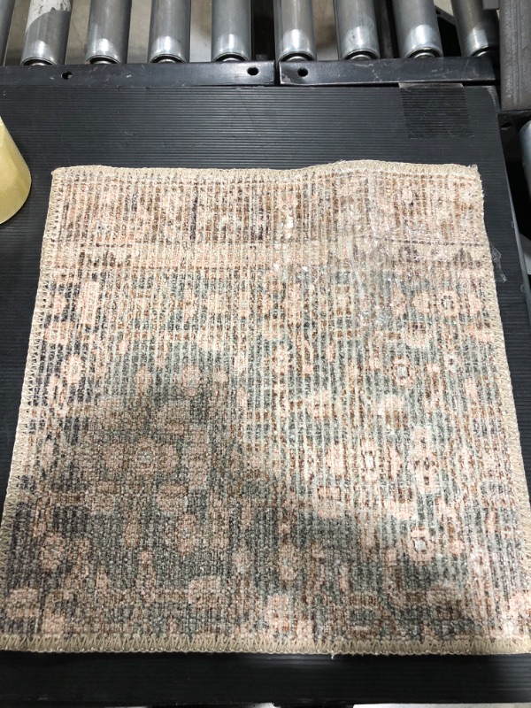 Photo 2 of Angela Rose x Loloi Aubrey Collection AUB-04 Sage / Bark, Traditional 18" x 18" Sample Rug Sage / Bark 18" x 18" Sample