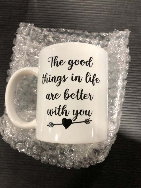 Photo 2 of 2 pack Valentine's Day Gifts for Women Wife Girlfriend The Good Things in Life Are Better with You Mug Valentine Gifts for Women Best Friends Wife 11 ounces with Gift Box
