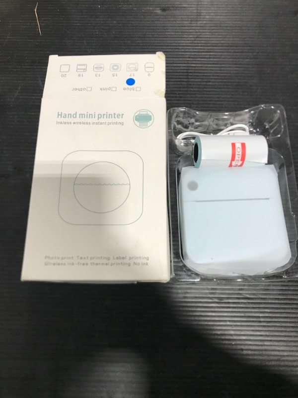 Photo 2 of Mini Pocket Printer,Portable Thermal Printer for Label,Text Memo,Receipt,Sticker,Photo Printers,203 DPI,BT Inkless Gift Printing, Wireless Bluetooth Printer Compatible with iOS and Android