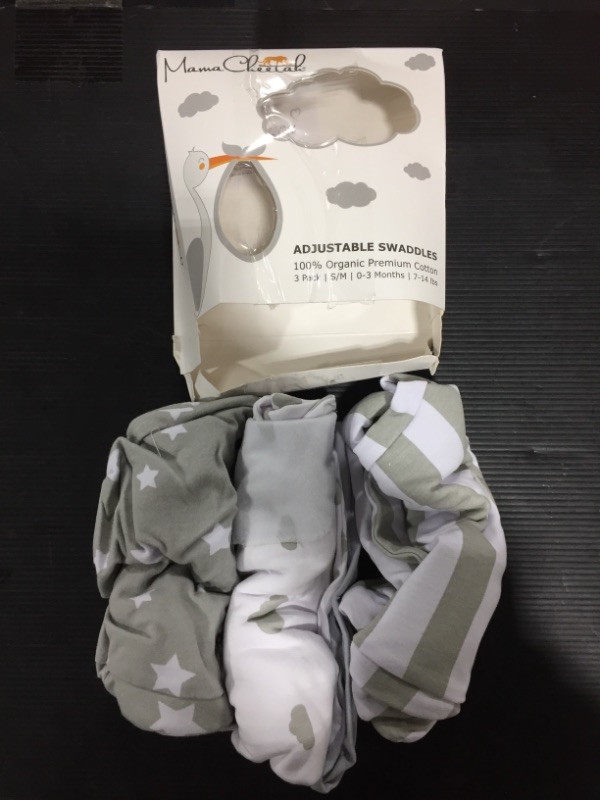 Photo 1 of Baby Swaddle Blanket, Easy Swaddle Sleep Sack, Adjustable Swaddle Wrap, Infant and Newborn Swaddles, Babies Boy Girl (0-3 Month), 3 Pack Organic Cotton, Grey
