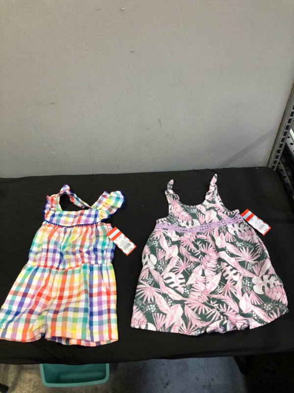 Photo 1 of 2 PC LOT, GIRL ROMPERS SIZES 2T, 3T

