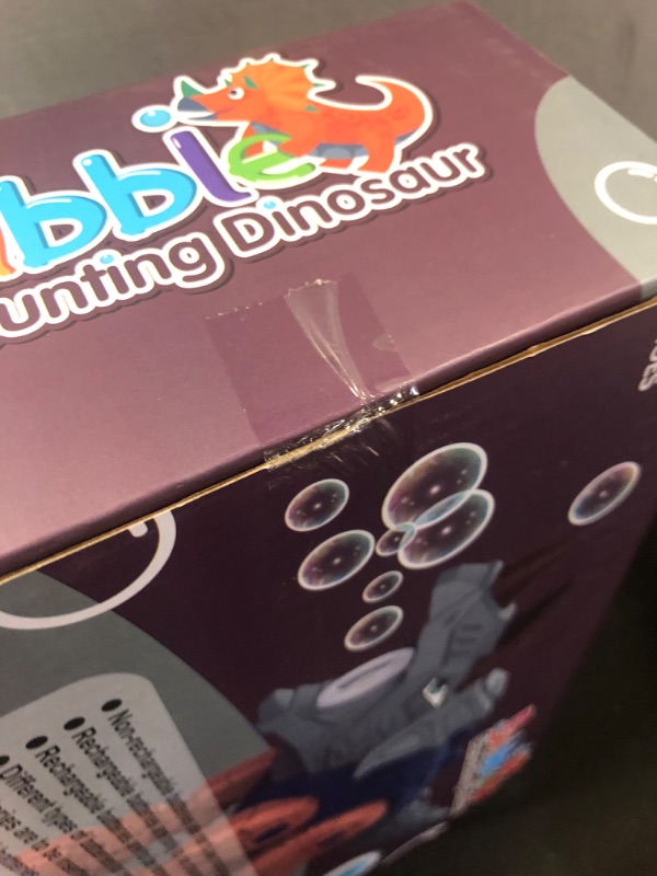 Photo 1 of Bubble Machine for Kids, Automatic Bubble Blower with Light Music 2000+ Bubble Per Minute, Dinosaur Party Bubble Maker for Toddlers Boys

