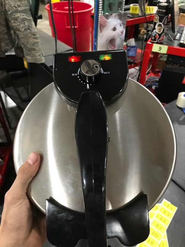 Photo 3 of 10inch Roti Maker by StarBlue with FREE Roti Warmer - The automatic Stainless Steel Non-Stick Electric machine to make Indian style Chapati, Tortilla, Roti AC 110V 50/60Hz 1500W SB-KJ507