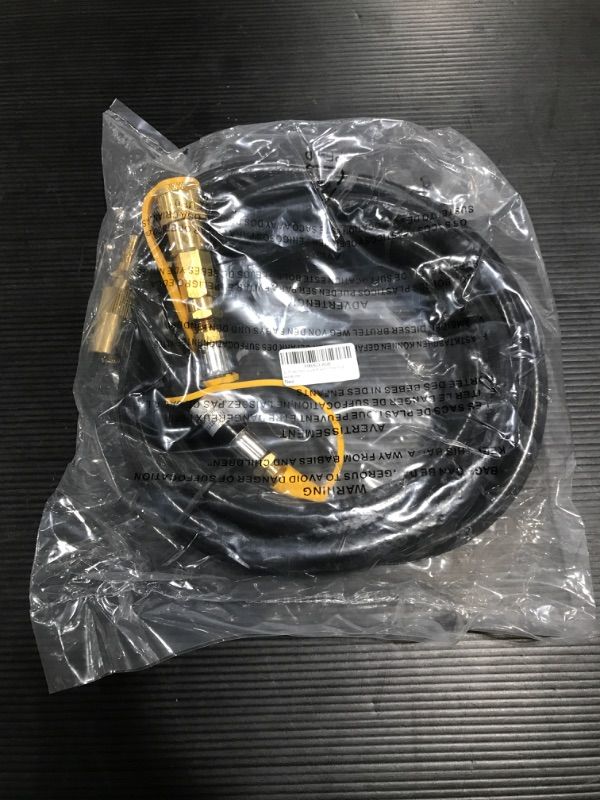 Photo 1 of DOZYANT 12 feet Low Pressure Propane Quick-Connect Hose, RV Quick Connect Propane Hose, Quick Disconnect Propane Hose Extension - 1/4” Safety Shutoff Valve & Male Full Flow Plug for RVs