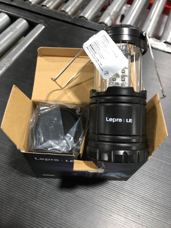 Photo 2 of Lepro LED Camping Lantern, Super Bright, Battery Powered, IPX4 Water Resistant, Portable Emergency Lights for Hurricane, Storms, Outages, Collapsible