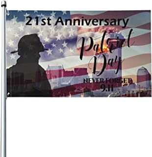 Photo 1 of 343 Firefighter Memorial 9-11 21st Anniversary Never Forget Double Sided Flag 3x5ft Patriot Day Banner Firefighter Gift Indoor Outdoor Perfect Decoration
