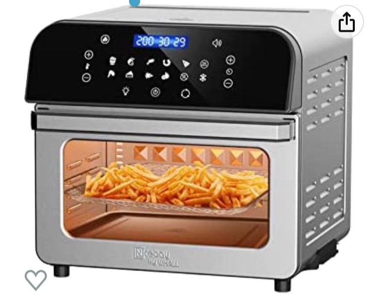 Photo 1 of Air Fryer Oven,Whall 12QT 12-in-1 Air Fryer Convection Oven,Rotisserie,Roast,Bake,Dehydrate,12 Cooking Presets,Digital Touchscreen,Stainless Steel,with Accessories&Recipes