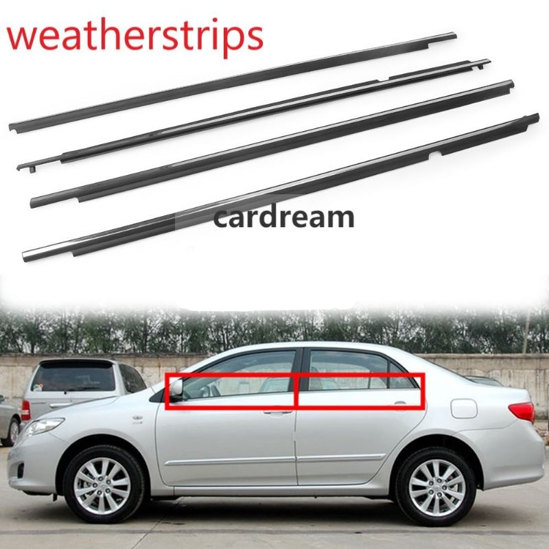 Photo 1 of 4 PC Genuine OEM Toyota 75710-02170 FRT. R Door Window Molding for 2007-2013 Corolla