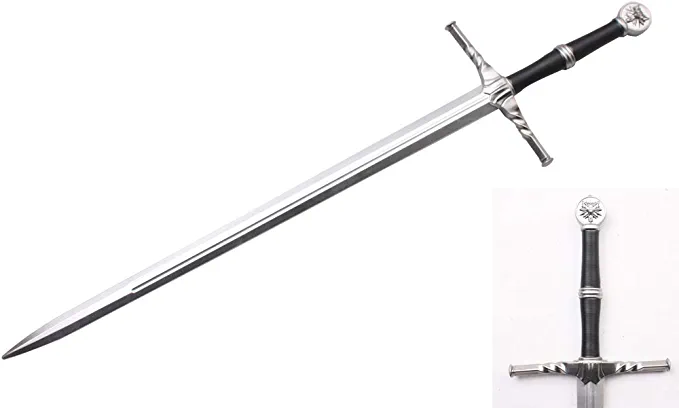 Photo 1 of Blazing Steel Medieval Foam Sword Two Hand Sword Witche Hunting Sword
