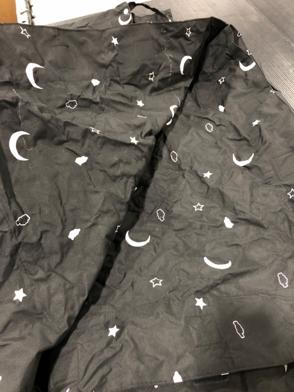 Photo 3 of Amazon Basics Portable Window Blackout Curtain Shade with Suction Cups for Travel, Kids, and Baby Nursery - 50" x 78", Moon & Stars - 1-Pack
