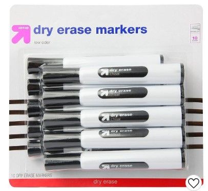 Photo 1 of 10pcs Chisel Tip Dry Erase Markers - up & up™
4 packs
