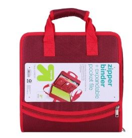 Photo 1 of 2 Ring Zipper Binder with Strap Red - up & up
