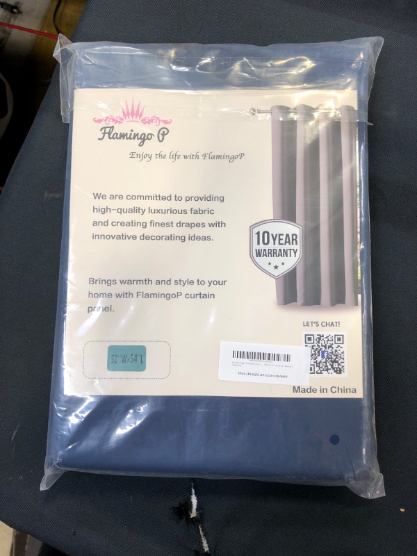 Photo 2 of 100% Blackout Short Curtains for Bedroom Thermal Insulated Lined Curtains for Small Window Double Layer Full Light Blocking Energy Saving Grommet Drapes Draperies 54" Long, 2 Panels, Navy Blue